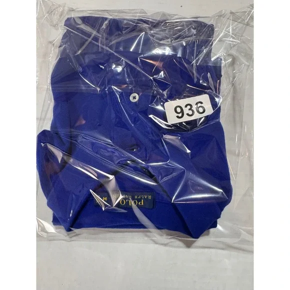 Polo Ralph Lauren Mens Royal Blue Pink Pony Cotton Pique Polo Shirt Size M - Picture 9 of 9